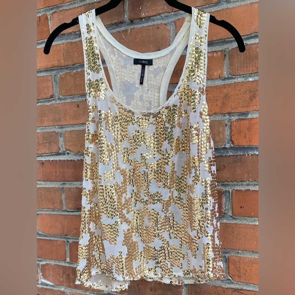 Gold Sequin Tank M